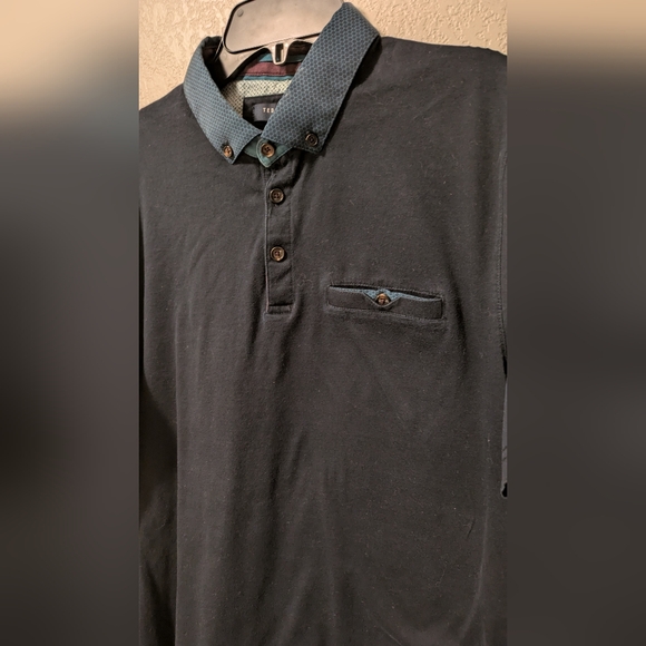 Ted Baker Navy Polo Shirt Short Sleeve - Picture 3 of 6